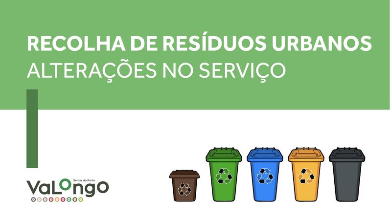 Alterações no serviço de recolha de resíduos urbanos - Natal e Ano Novo