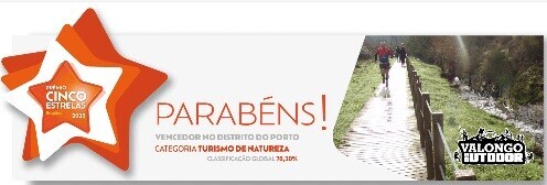 ValongoinOutdoor distinguido com Prémio Cinco Estrelas
