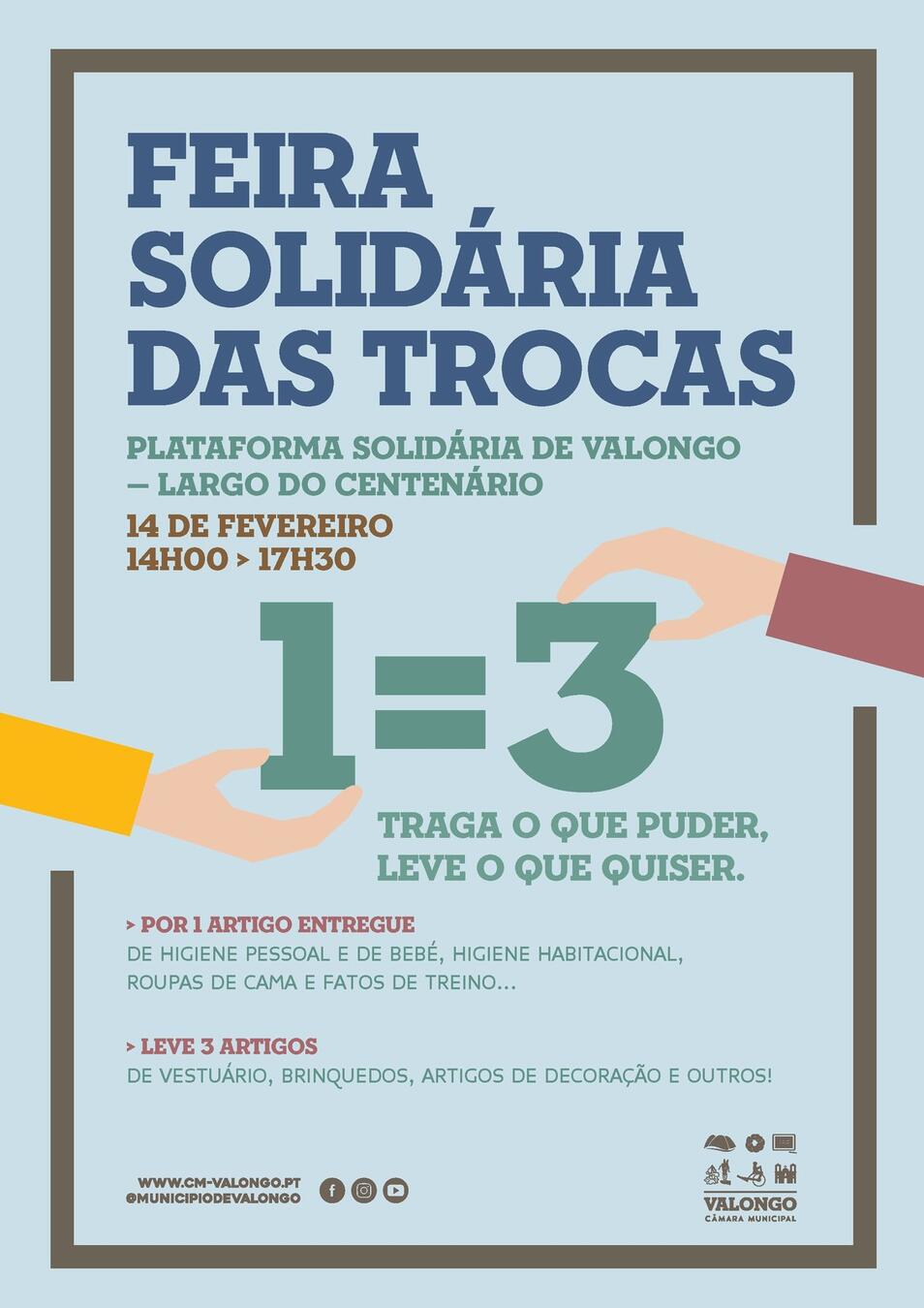 cartaz feira solid&aacute;ria das trocas 2020_fev