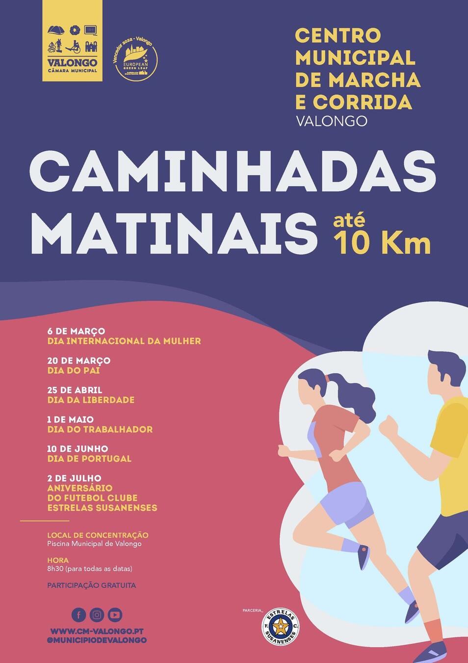 caminhadas centro marcha corrida