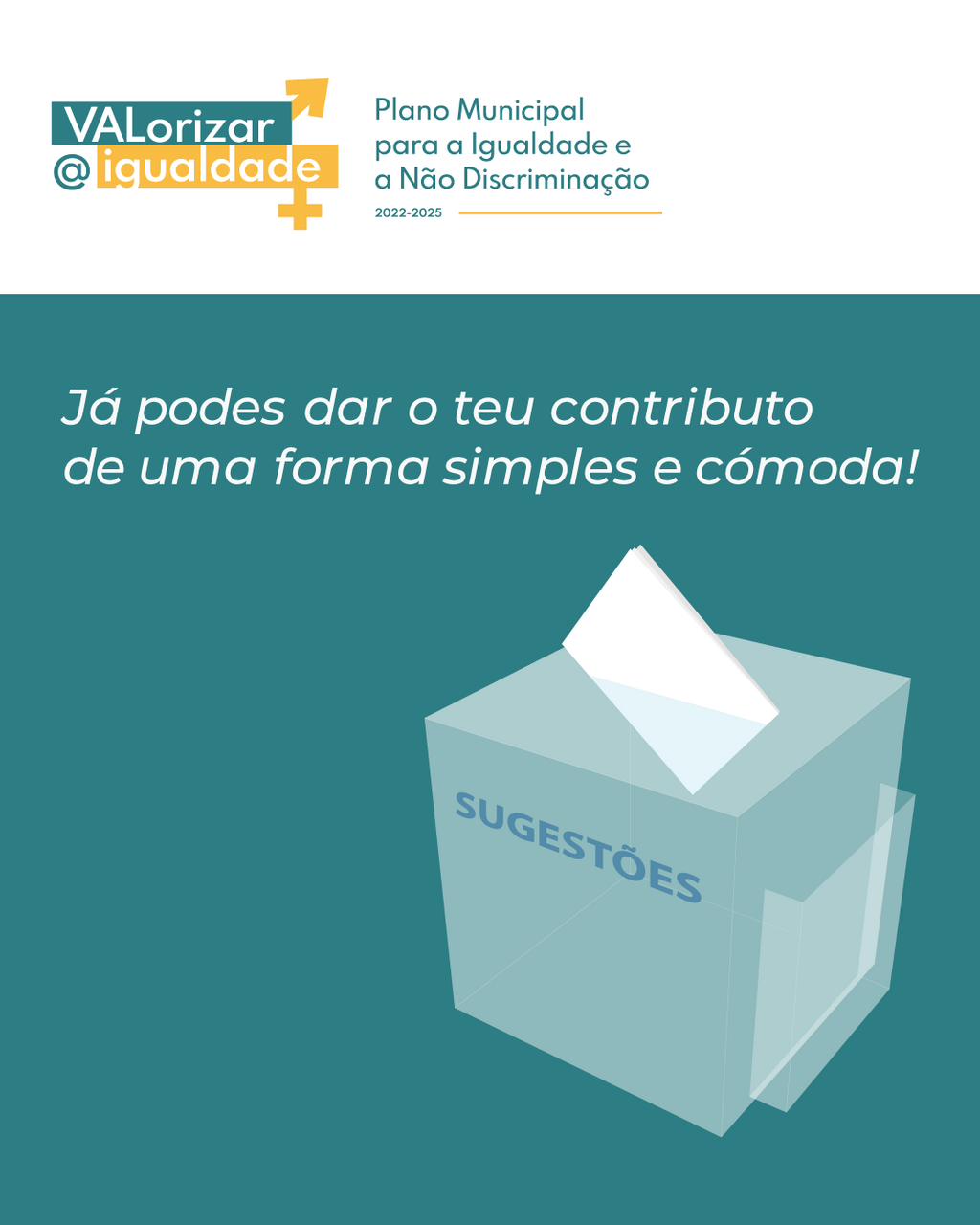 cartaz da caixa de sugest&otilde;es