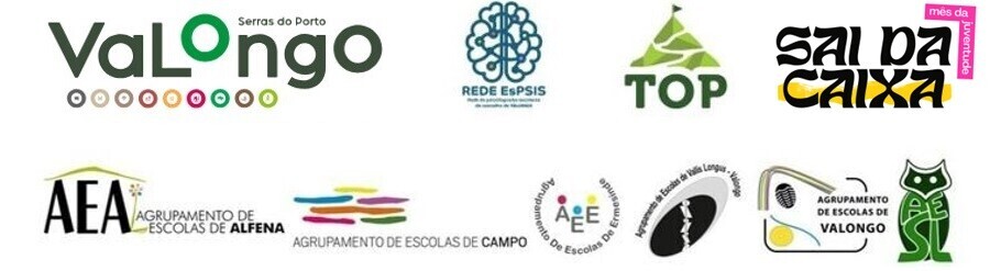 logotipos do municipio rede espsis projeto top e agrupamentos de escolas